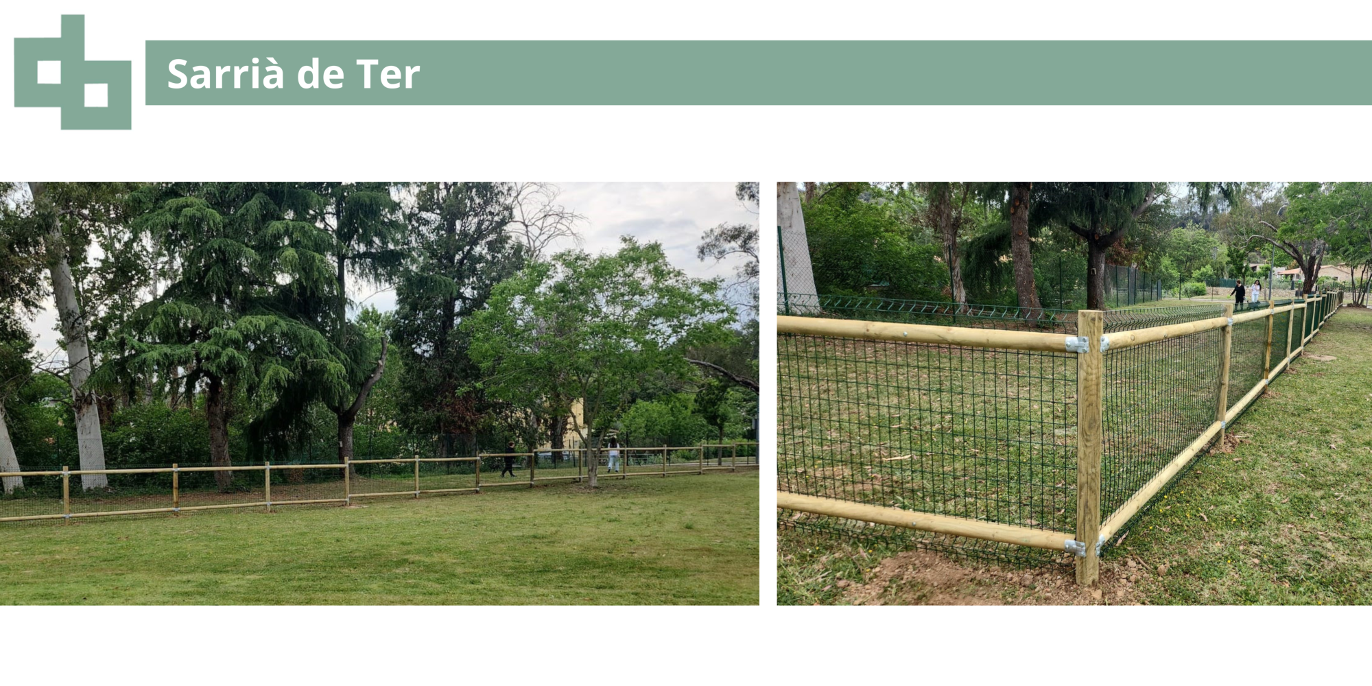 Fabricacin e instalacin de valla Tordera 1201 para una  zona de recreo para perros