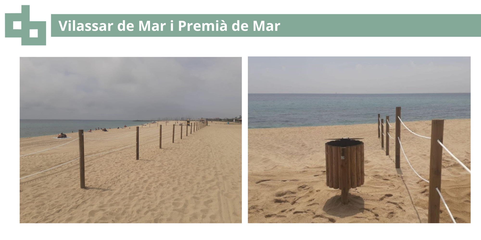 Fabricaci i installaci de tanca Ses Salines i de paperera Calera amb tapa.