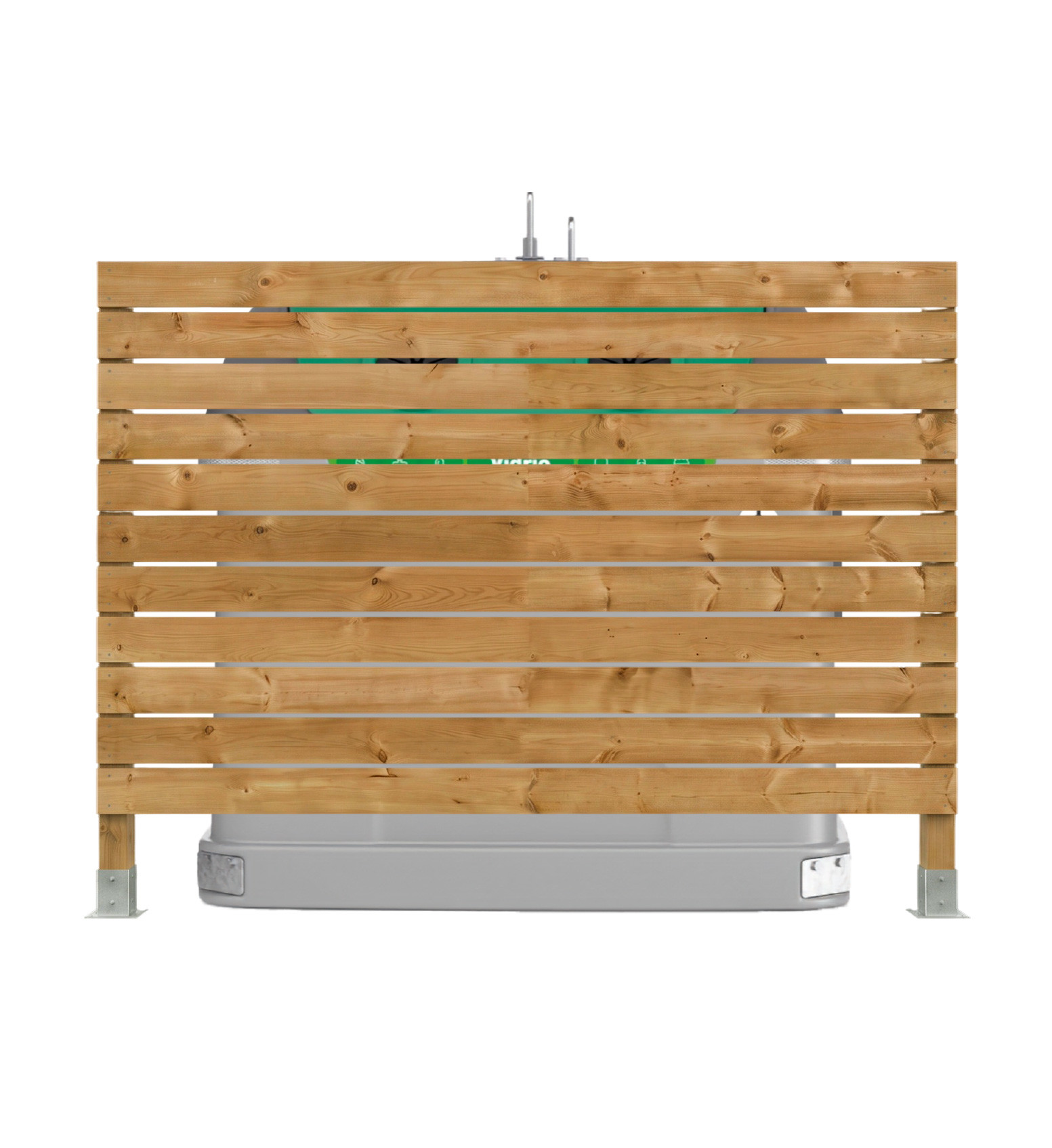 Pantalla de ocultaci�n de madera Aspe