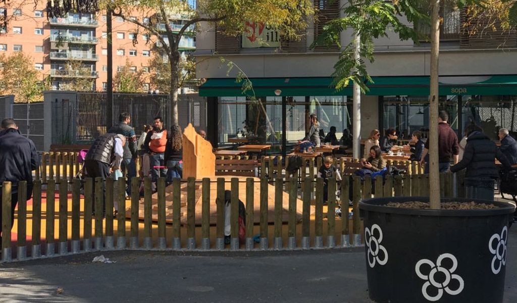 Cierre de la primera rea infantil en la Superilla-Poblenou de Barcelona